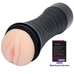 pure Dial up Vibration Realistic Vagina Ribbed Tunel Male Masturbator for Man Pink Pussy Flesh light Sex Toy Manhood Enlargement System with Pocket Rocket Vibrating