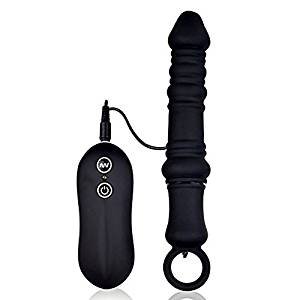 Anal Vibrator Dildo for Men / Women – Silicone Butt Sex Toy with Strong Vibrations – Adult Thin Dildo – Massaging with Powerful Vibes – Discreet Sexual Novelty Product for Him / Her – Erotic Love Tool